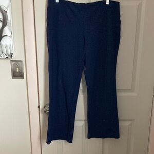 Womens Coldwater Creek pull on navy knit pant